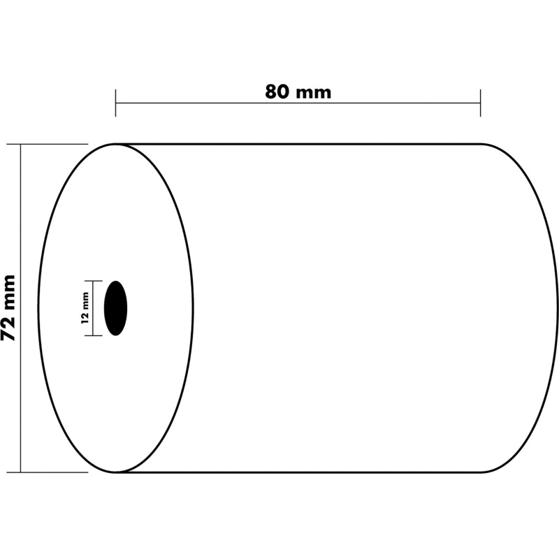 Bobines Caisses Exacompta 43818E - l 80 mm x L 76 m, Ø 72 mm - 1 pli(s) - paquet de 10