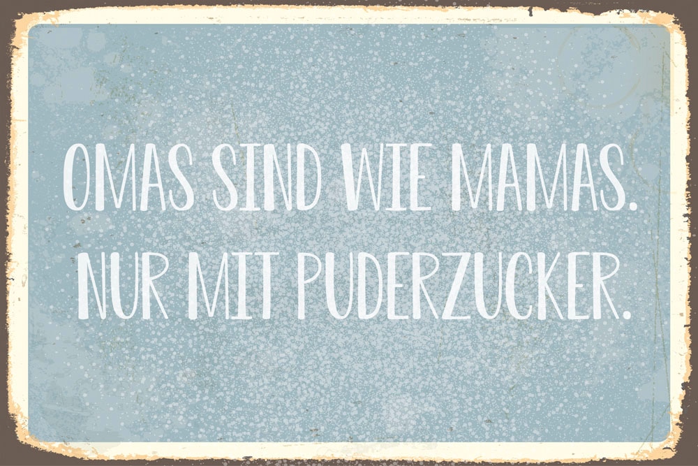 queence Metallbild »Puderzucker« Sprüche 1 Stk. tlg.