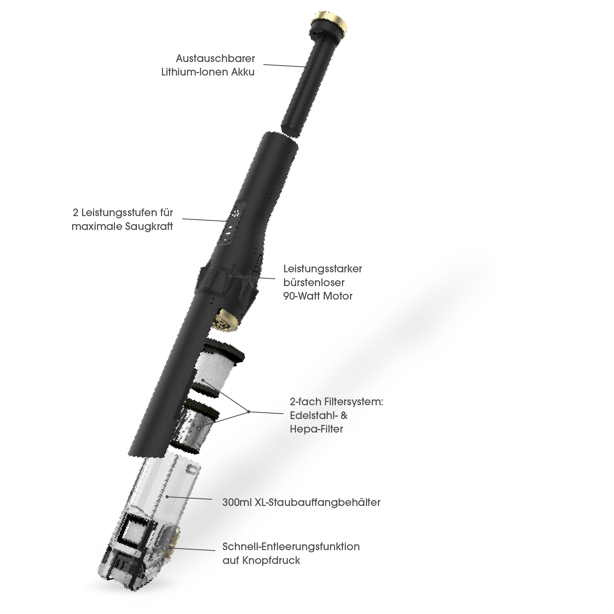 Livington Prime Everyday Akku-Handstaubsauger (Schwarz)
