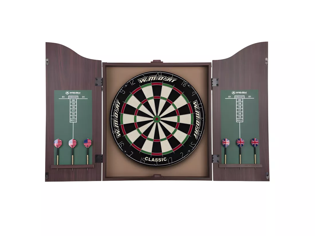 Jeu de fléchettes professionnel D45cm King's Head - Naturel