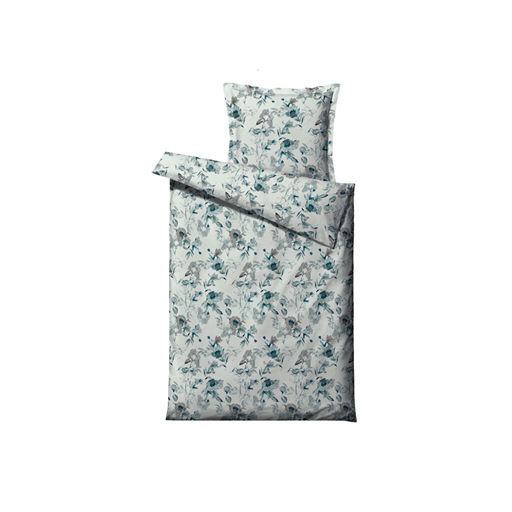 Södahl Flower Burst Sengelinned, Teal, 140x220 cm
