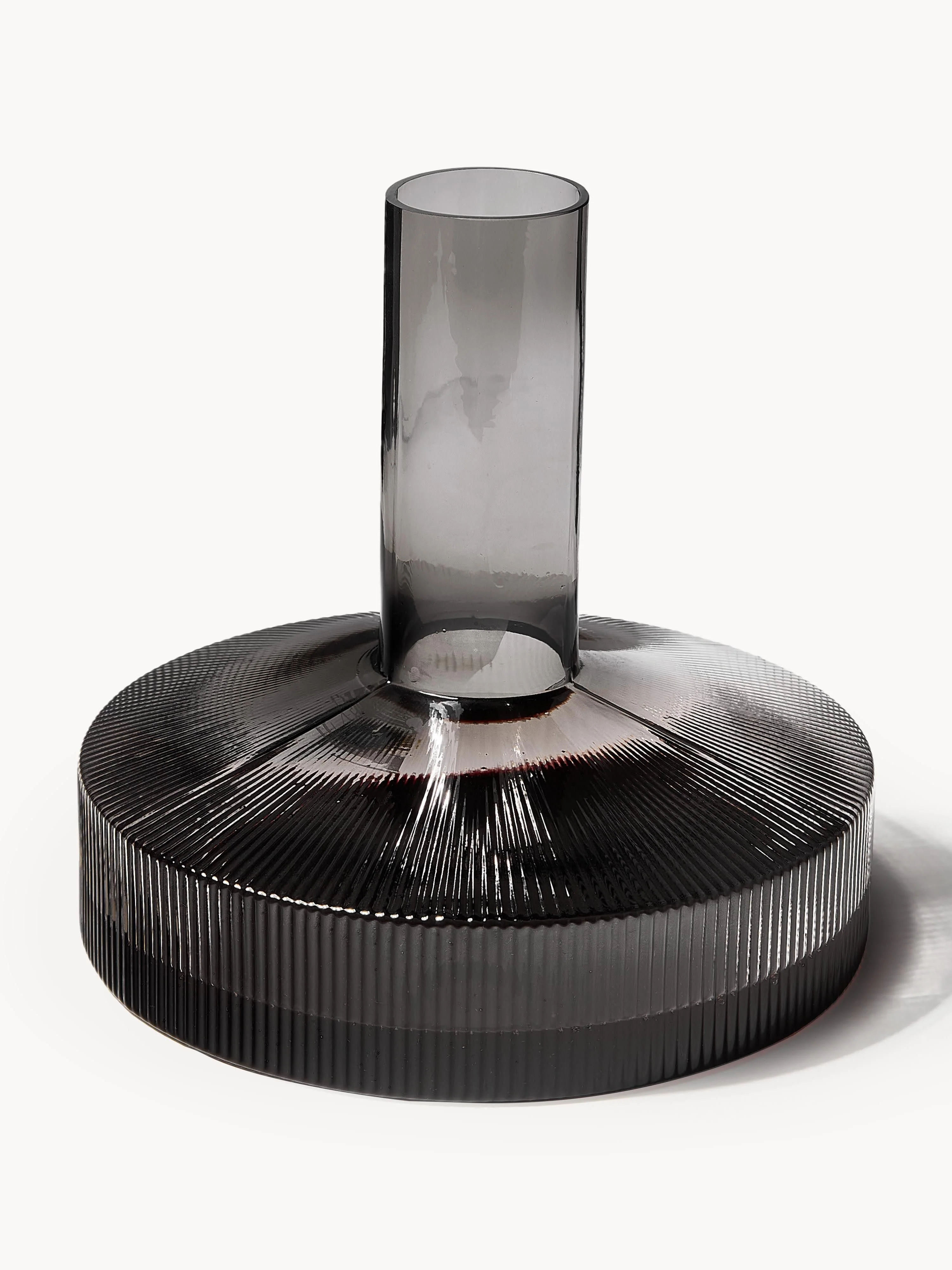 Mondgeblazen decanter Ripple met groefreliëf, 1.1 L
