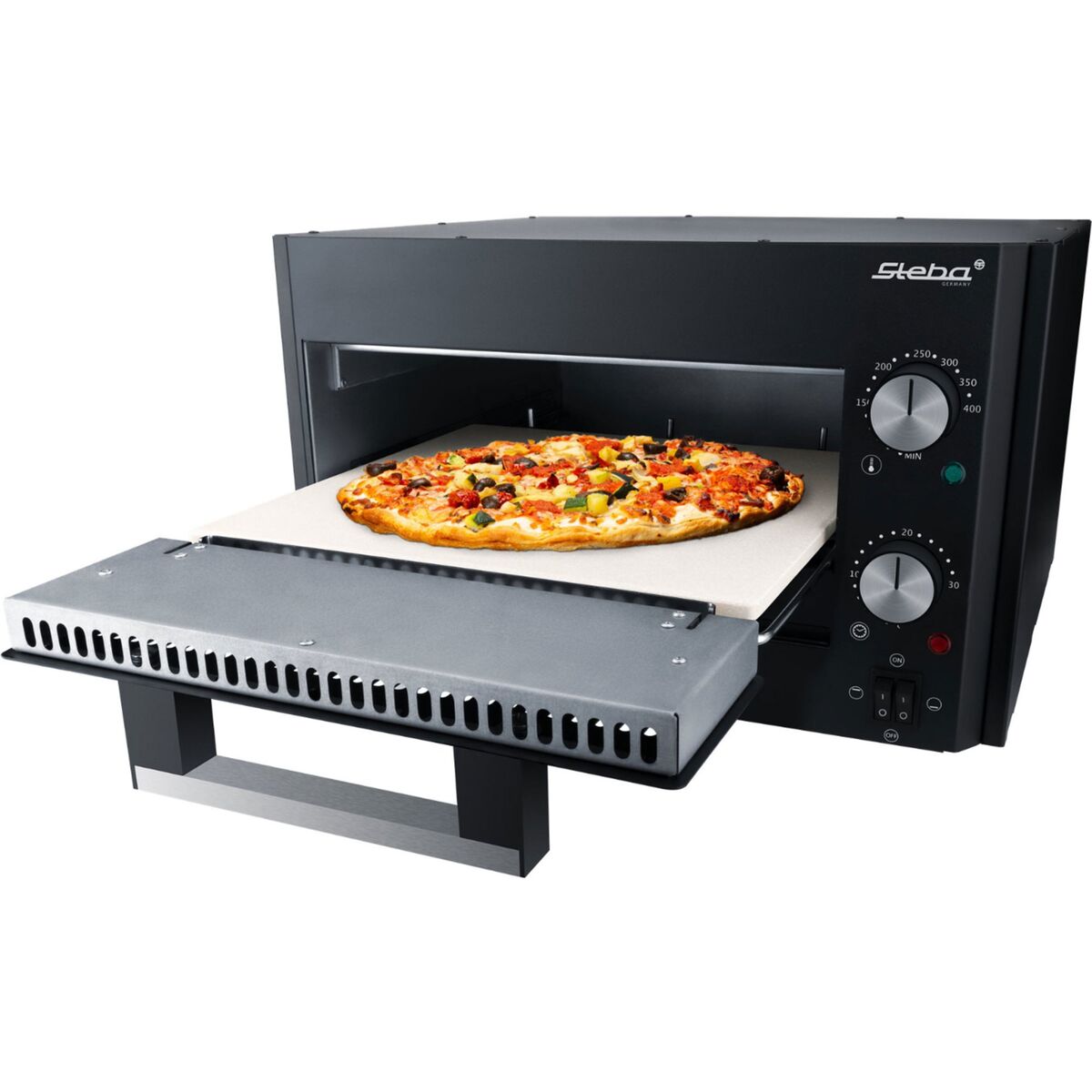 Power Pizzaovn 1800W 9 liter, sort