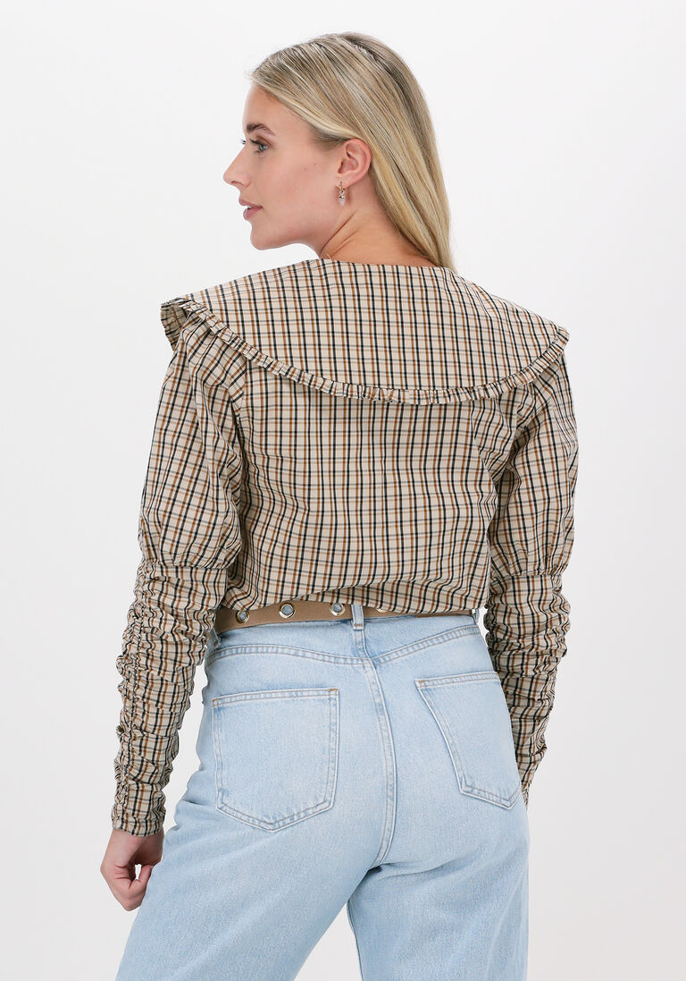 CO\\'COUTURE zand co'couture blouse cilia collar check shirt
