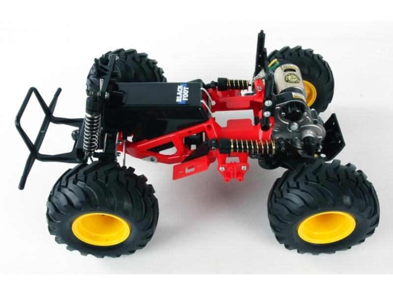 Tamiya Monster Truck Blackfoot, RWD Bausatz mit ESC, 1:10 2WD Monstertruck Bausatz mit klassischer Tamiya Blackfoot Karosserie