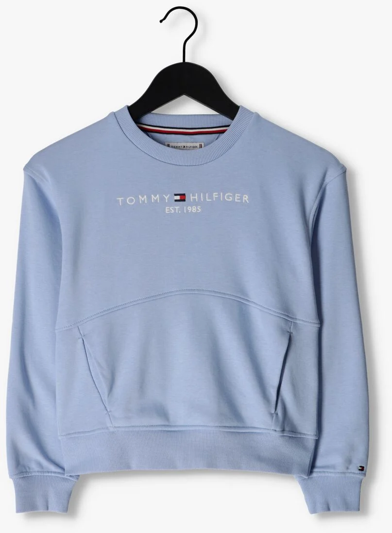TOMMY HILFIGER blauwe tommy hilfiger sweater essential cnk sweatshirt l/s
