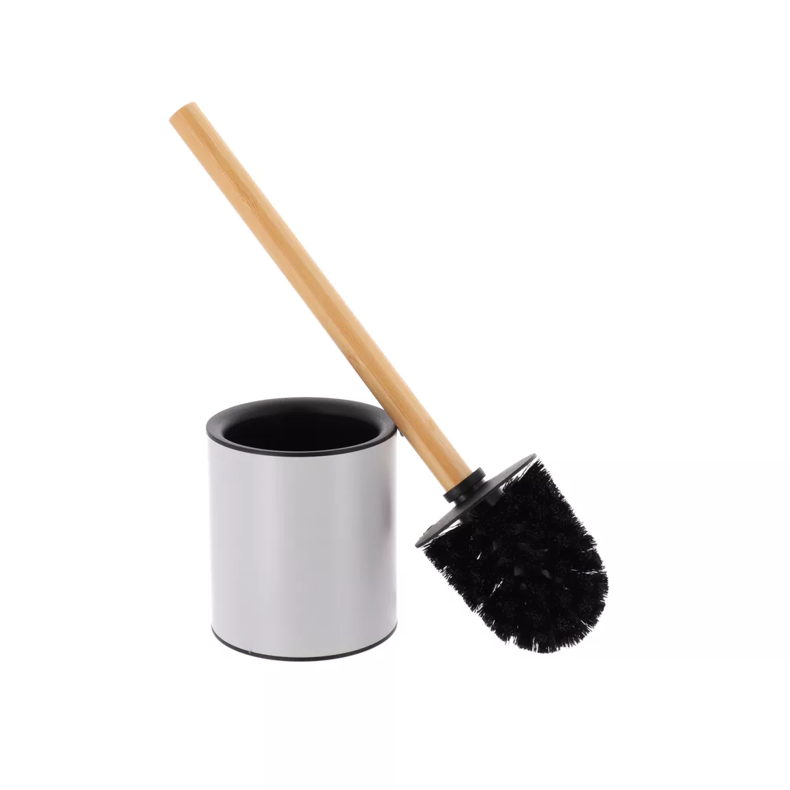 Brosse WC métal Purebamboo Gris clair