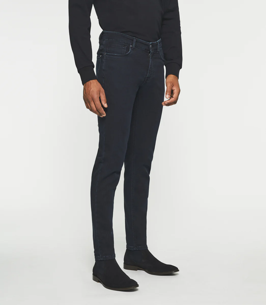 Jean super slim en molleton bleu foncé ETERNELLE