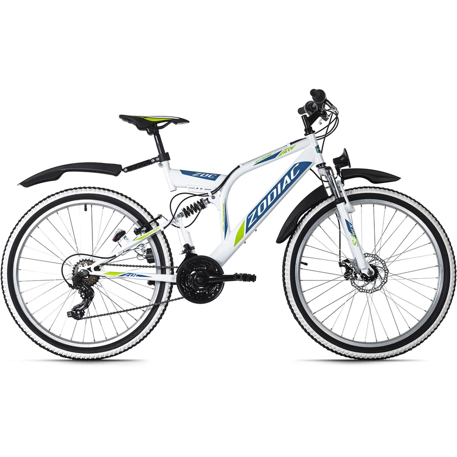 KS Cycling Mountainbike ATB Fully 26 Zoll Zodiac Weiß-Grün