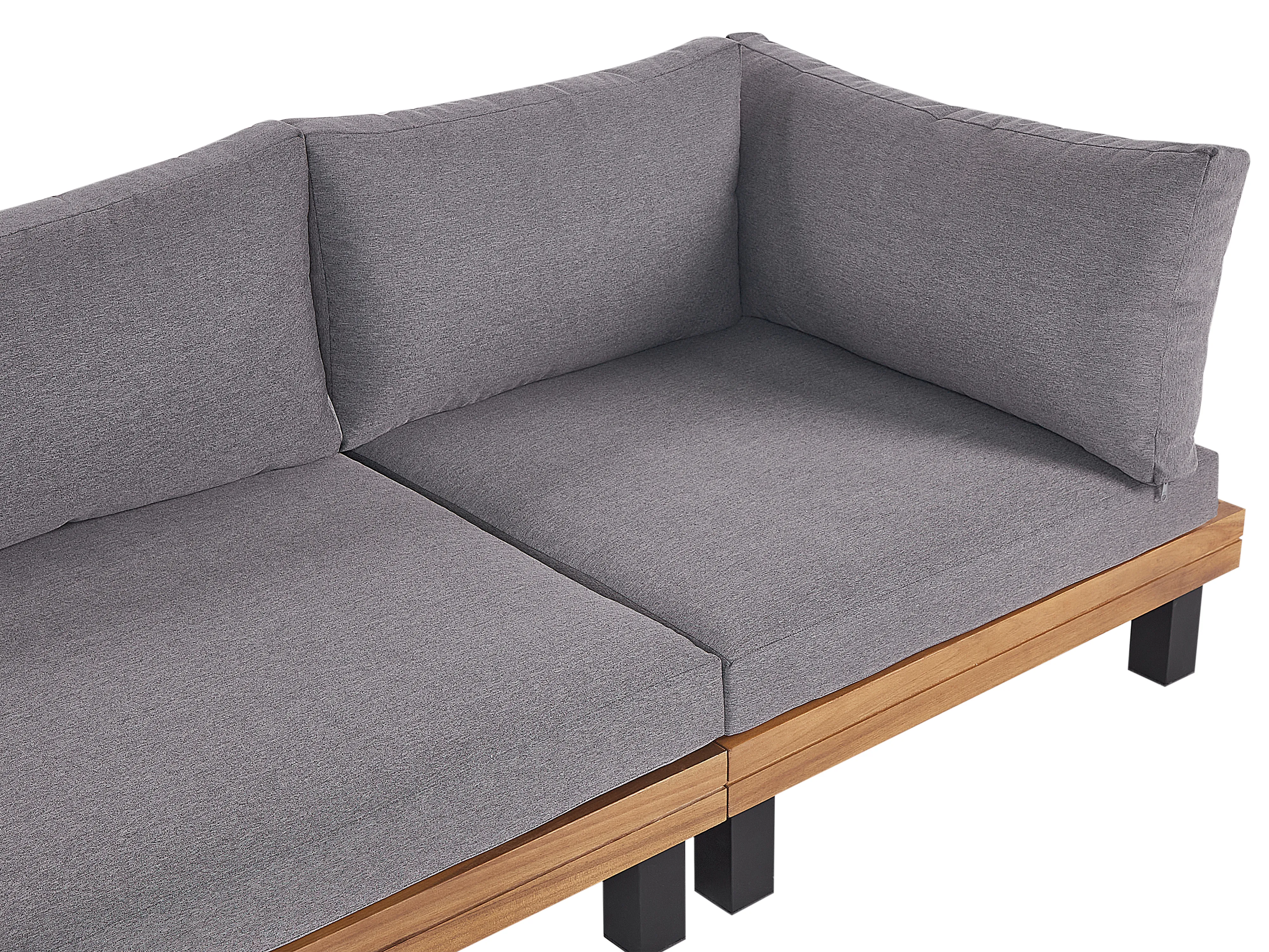 Tuin hoekloungeset met tafel 5-zits FRAZZANO modulair Gecertificeerd acaciahout Grijs