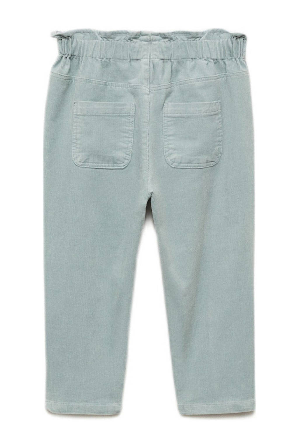 Mango Kids corduroy broek lichtblauw