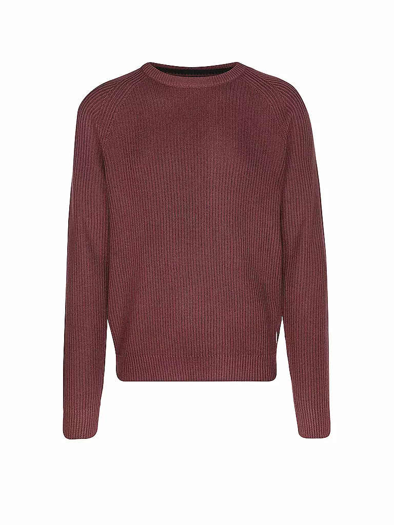 JACK & JONES Pullover JJPANNEL dunkelrot