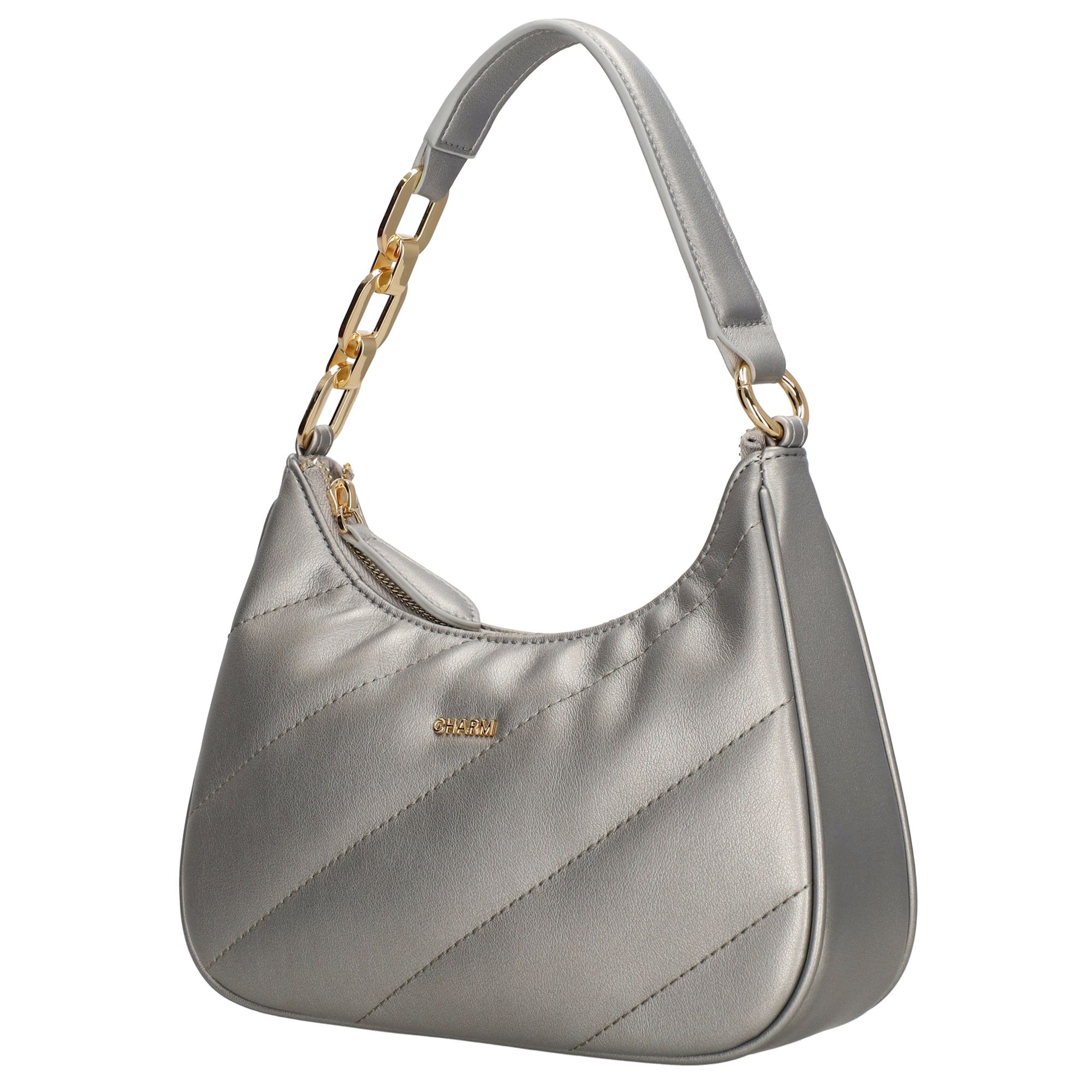 Charm London Via Dante Hand/ Schoudertas Donkerzilver