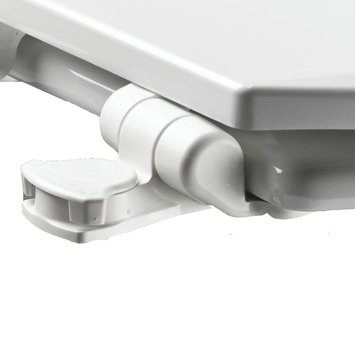 Bemis Chicago wc bril hout wit met softclose en quick release