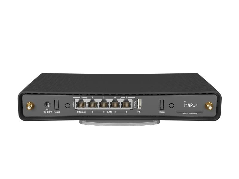 MikroTik Access Point hAP ac3 Mit 5 Gigabit-Ethernet-Ports, 256 MB RAM und Quad-Core-CPU kann hAP ac³ selbst die grössten und anspruchsvollsten Haushalte zufriedenstellen. Mit PoE-Unterstützung kann es mit Strom versorgt oder von anderen Geräten betr