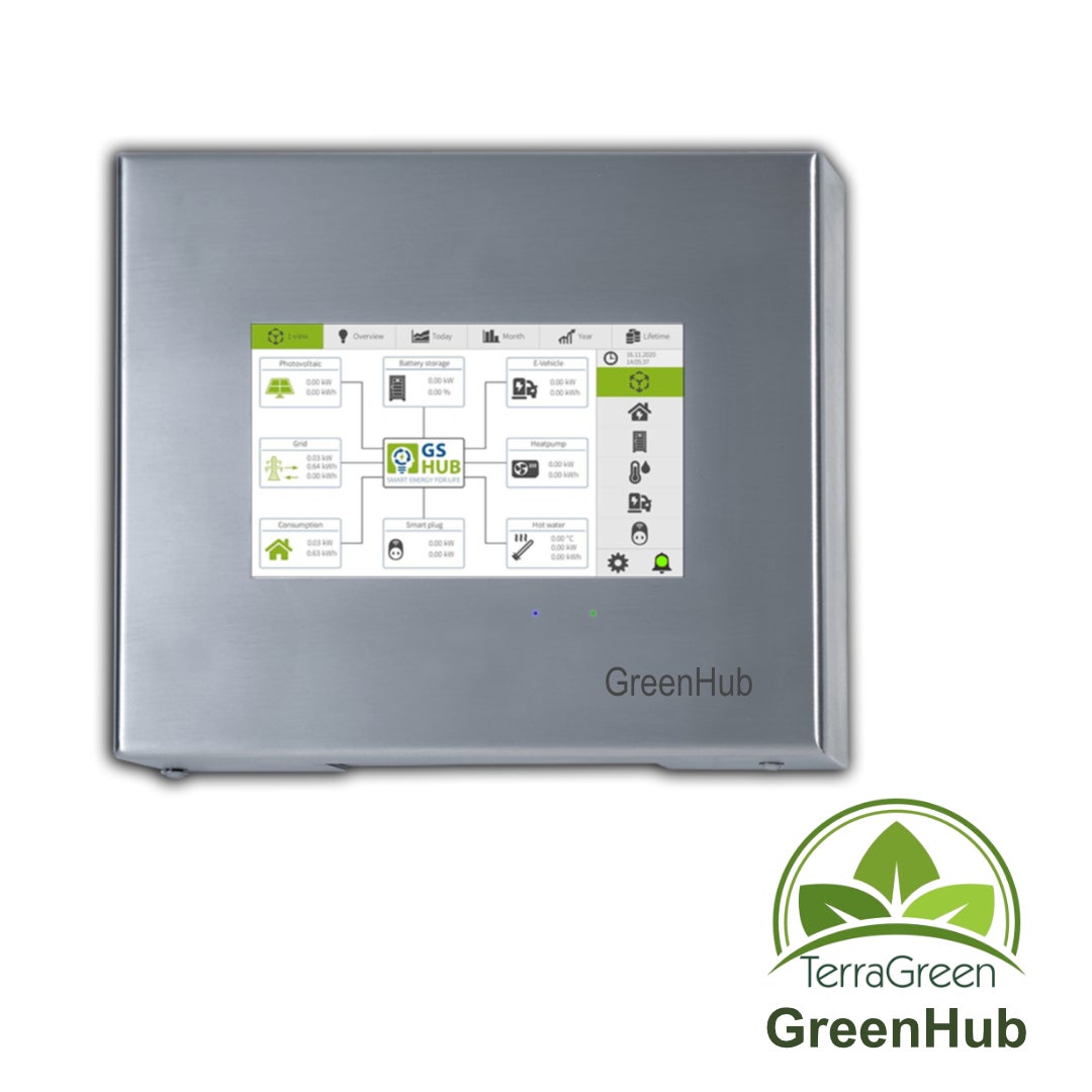 TerraGreen - GreenHub Premium Set: Krachtig 20 kWh batterijopslagsysteem – modulair uitbreidbaar tot 40 kWh, energiemanagementsysteem & 14 kWh omvormer. Voor fotovoltaïsche installaties. – Aanbieding voor particuliere klanten.