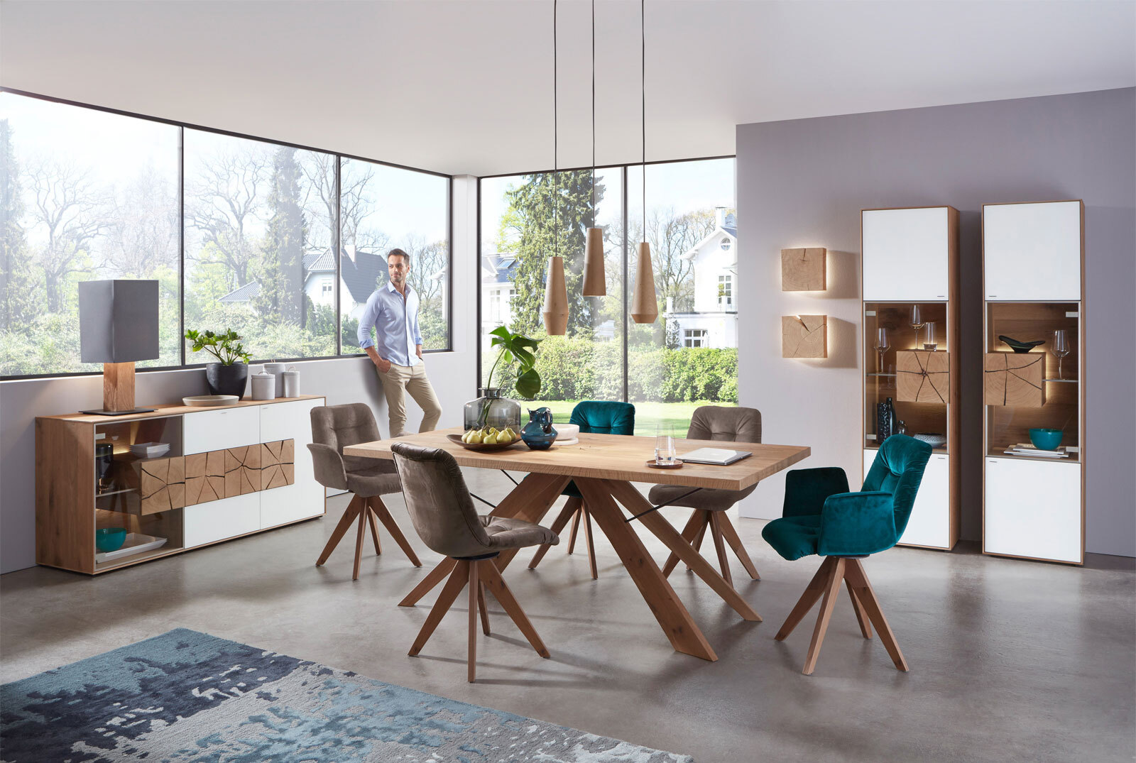 hartmann Sideboard I CAYA 175 x 81 cm Kerneiche /weiß
