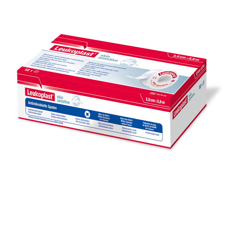 Leukoplast skin sensitive Silikon 2.5cmx2.6m Rolle 12 Stk