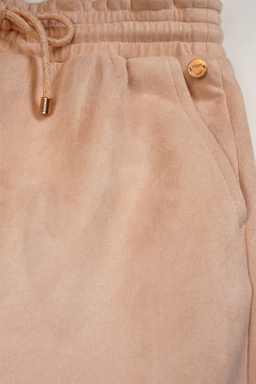 NONO fluwelen slim fit broek Suna lichtzand