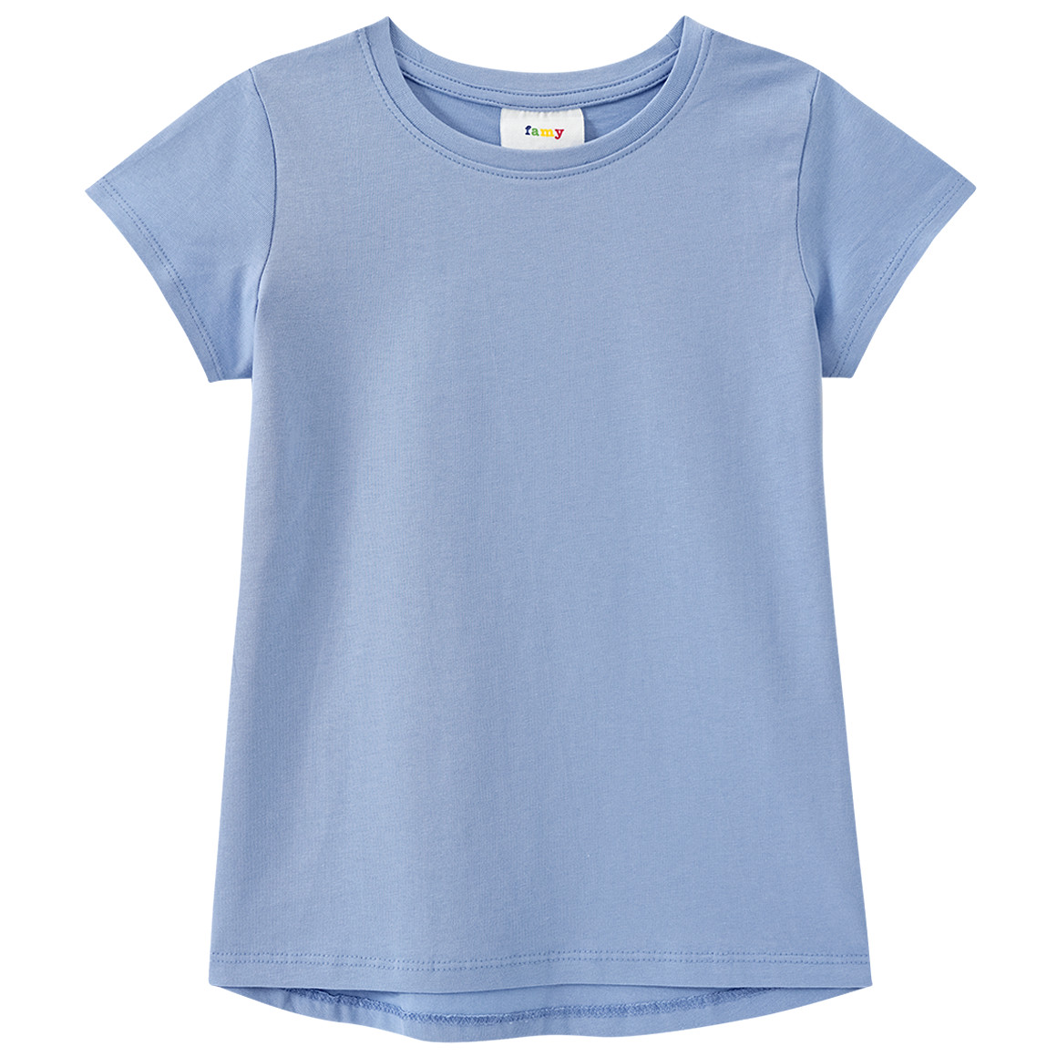 Famy 3 Mädchen T-Shirts im Basic-Look hellgelb / rosa / hellblau