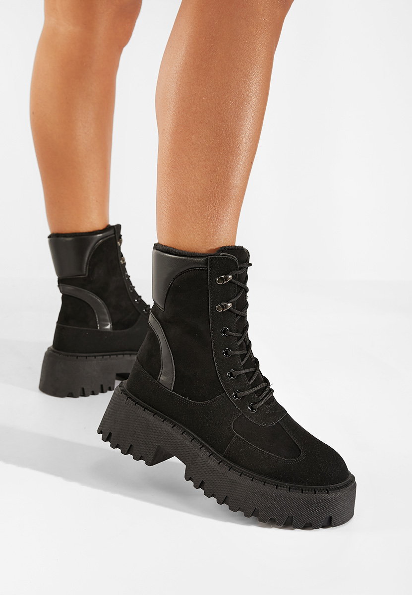 Bottines à lacets femme noirs Ermitas