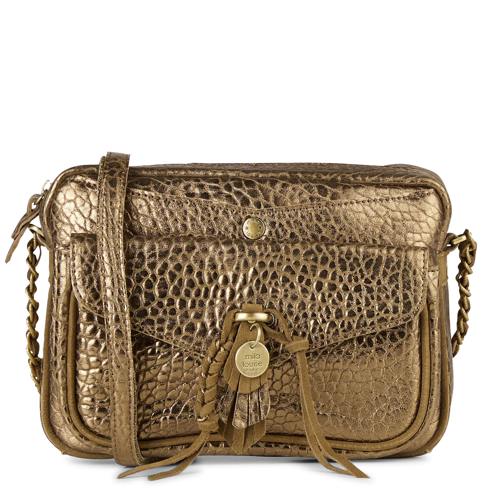 ORELIA - Sac bandoulière en cuir | Kaki
