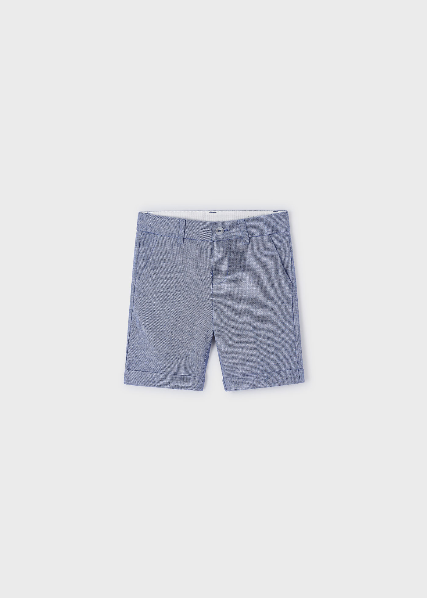 Bermuda chino linho menino ciano