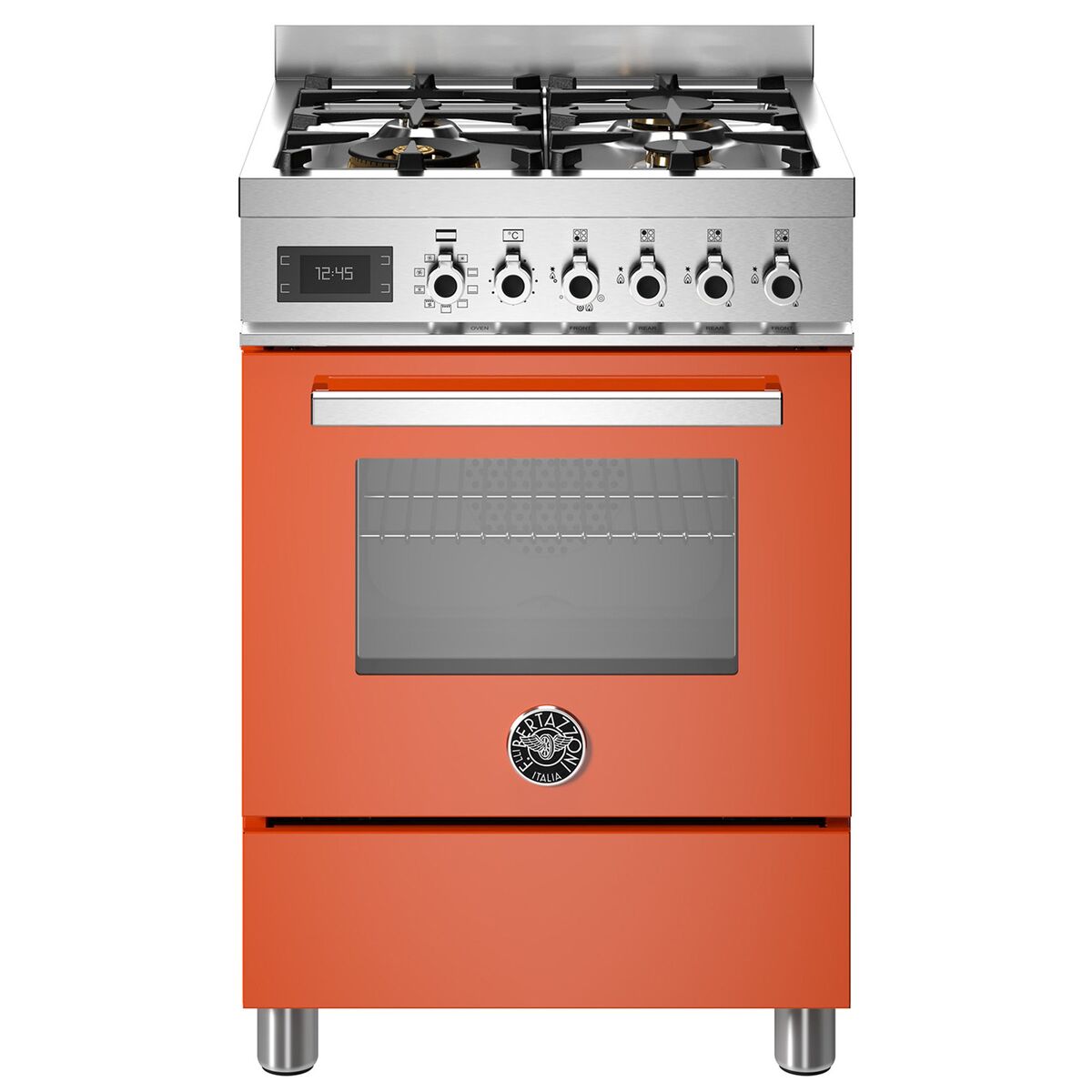 PRO64L1EART Professional Gasskomfyr med ovn 60 cm, Orange