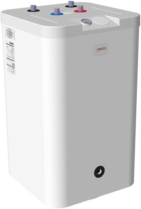 COSMO Warmwasserspeicher CSTS 120 | 120 L Unterstell-Speicher mit Glattrohr-Wärmetauscher | emailliert, PU-Isolierung, Thermometer, Magnesiumanode | für wandhängende Wärmeerzeuger