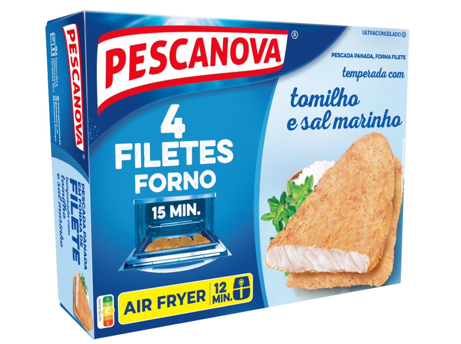 FILETES DE PESCADA PESCANOVA PANADA TOMILHO E SAL 400GR