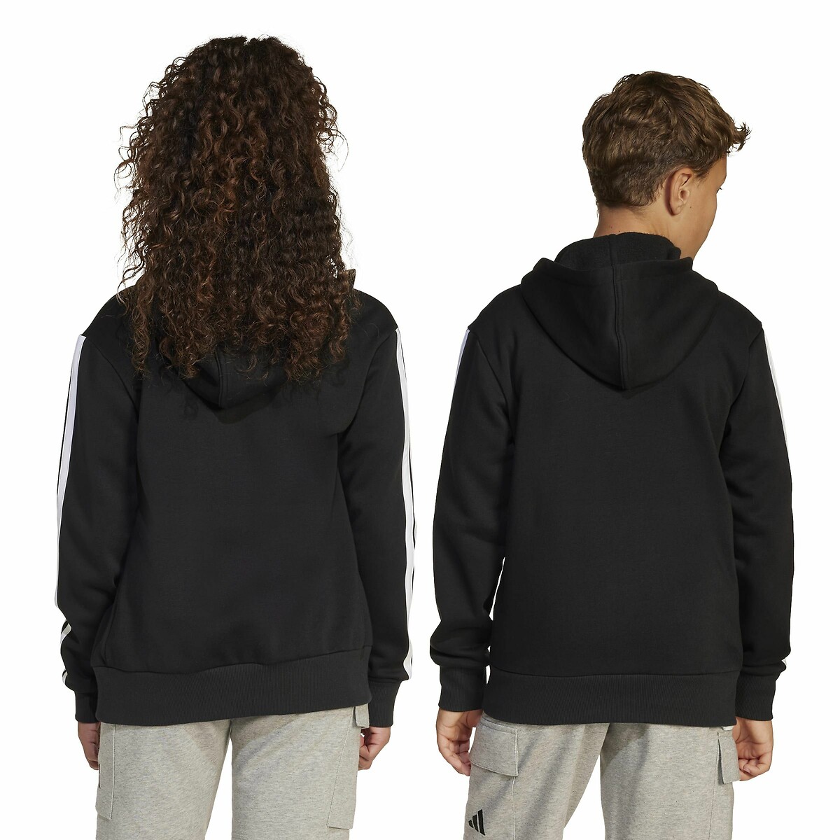 ADIDAS ROUPAS ESPORTIVAS<br>Suéter com zíper em fleece escovado