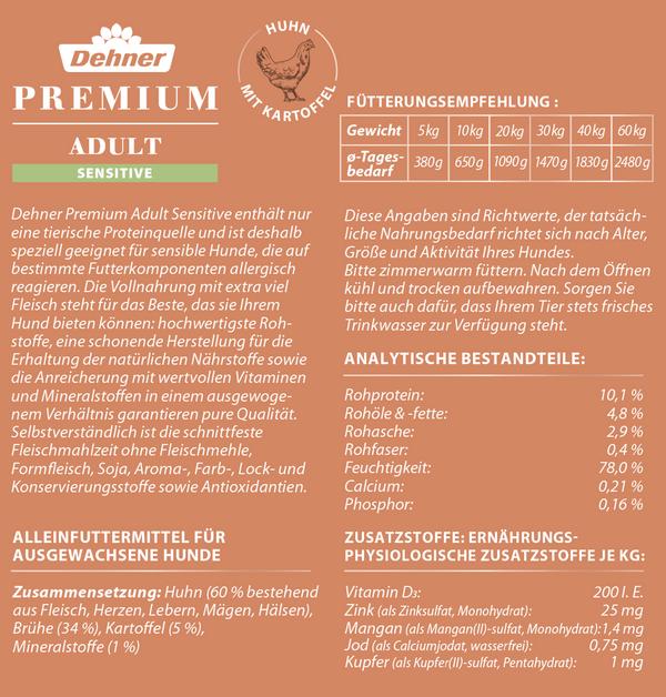 Dehner Premium Nassfutter für Hunde Adult