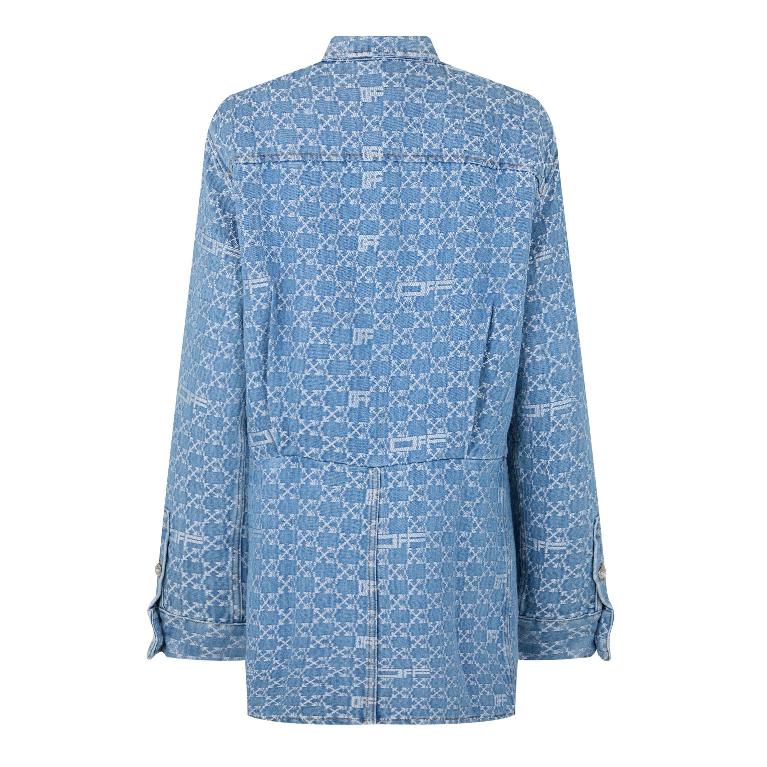 Off White Monogram Mini Shirt Dress