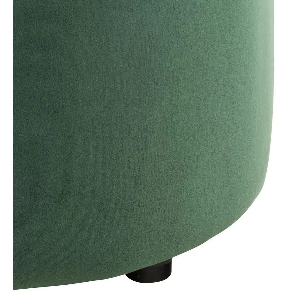 CLP Poef Pantin zwart Frame - Fluweel - groen