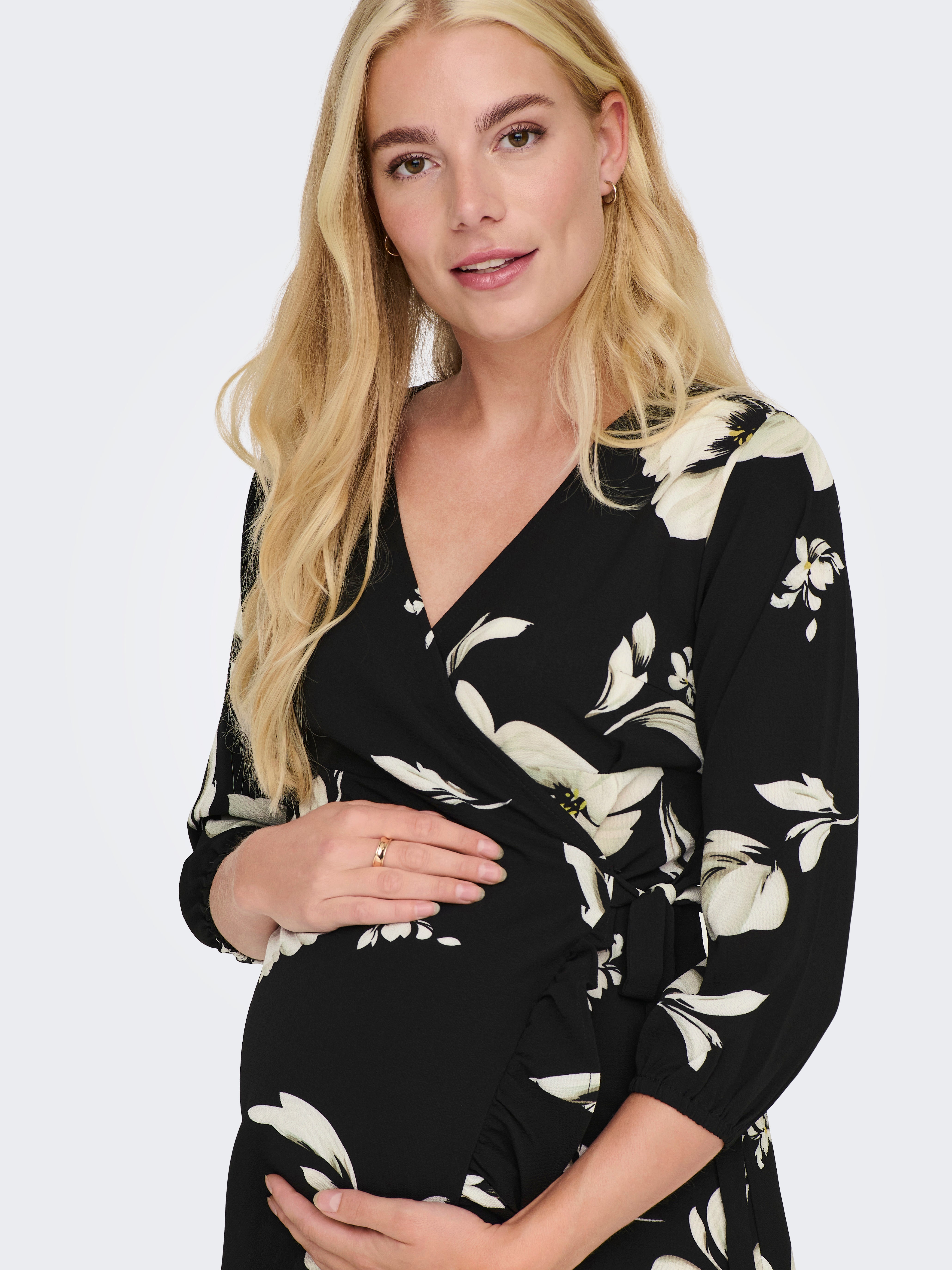 OLMLUXLEA Langes Kleid Black