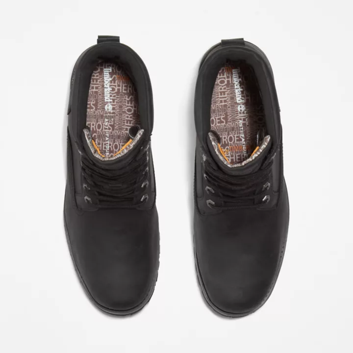 Bota impermeável robusta II de 6 polegadas para homem na cor preta.