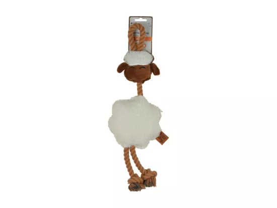 Jouet à corde en peluche mouton sonore pour chien 