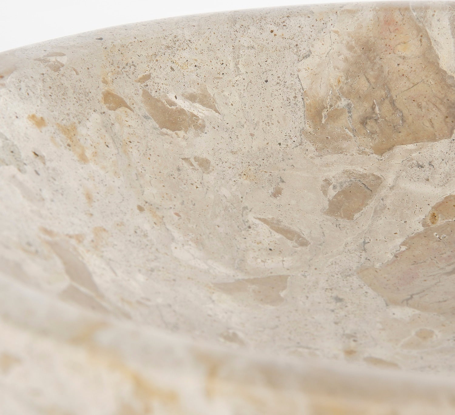 Mica Decorations decoratieschaal Finnos beige D 25 H 11 cm