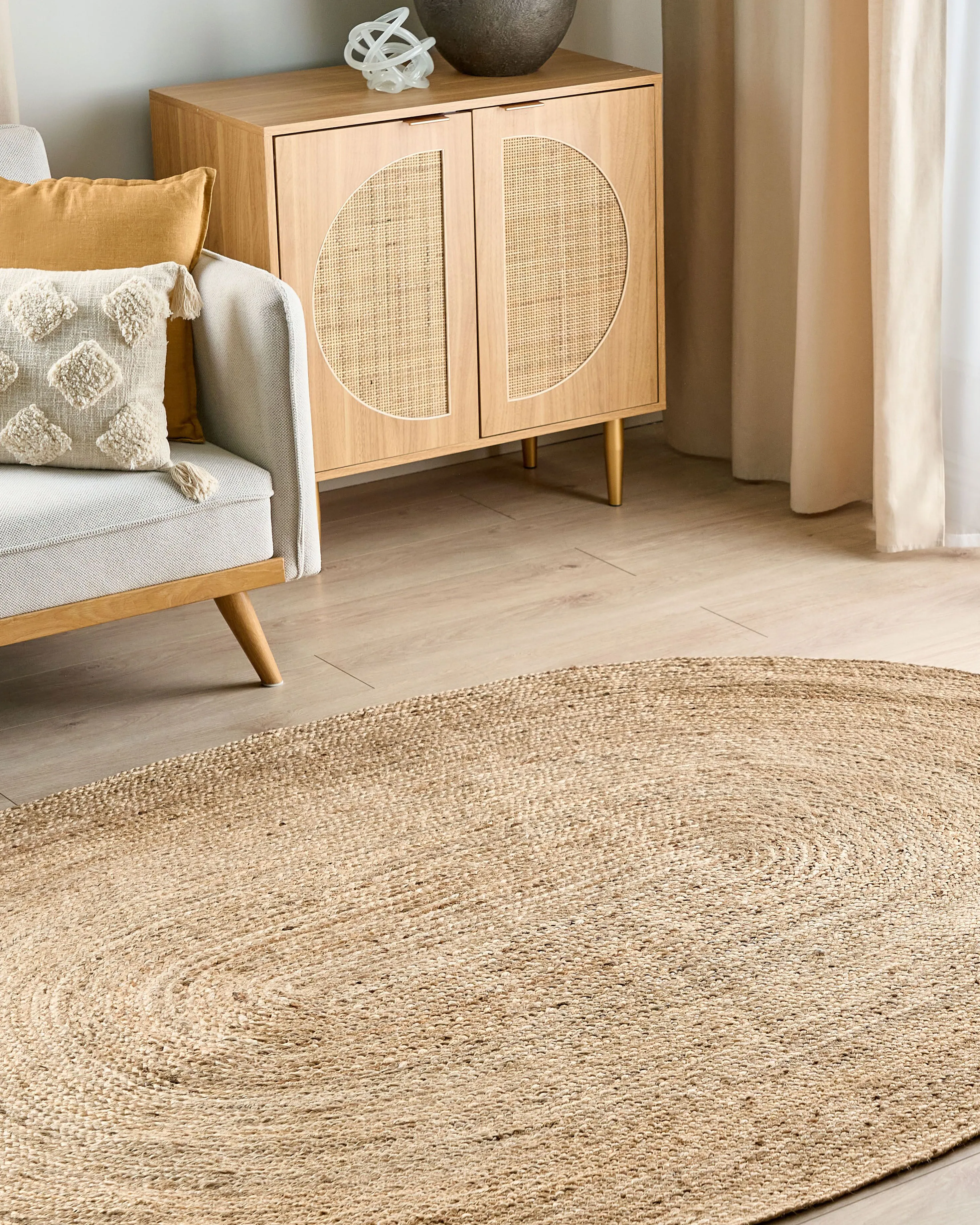 Vloerkleed DEMIRCI Beige 160 x 230 cm Jute