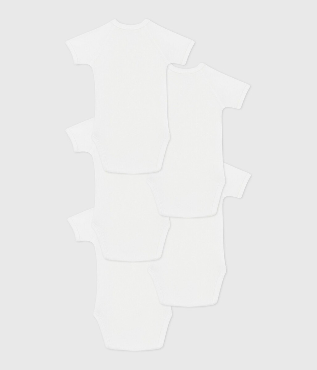 PETIT BATEAU<br>Conjunto de 5 bodies de manga curta