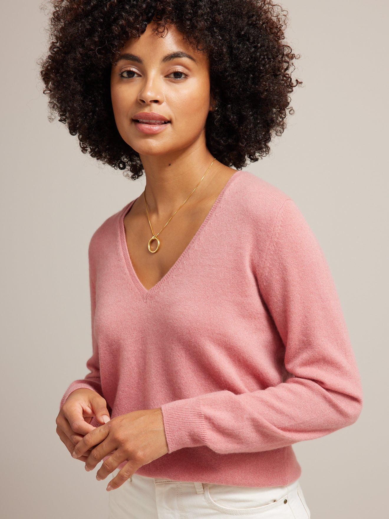 Pull col V femme - Collection Cachemire