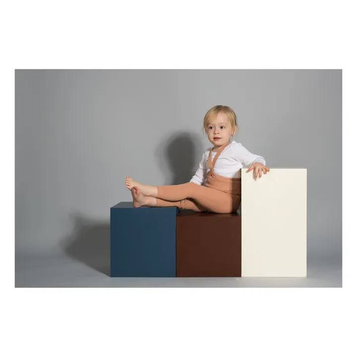Silly Silas Collants à Bretelles Coton Bio Sans Pieds | Marron glacé