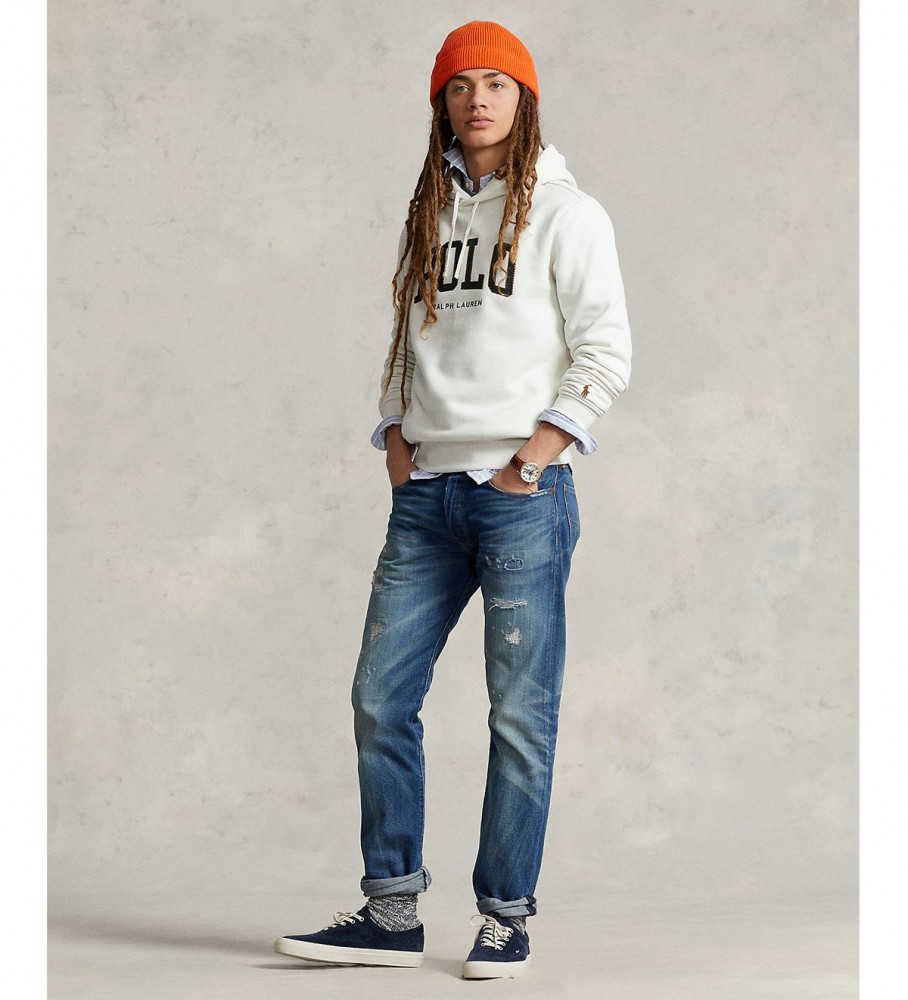 Moletom com capuz Ralph Lauren Logo Fleece, branco