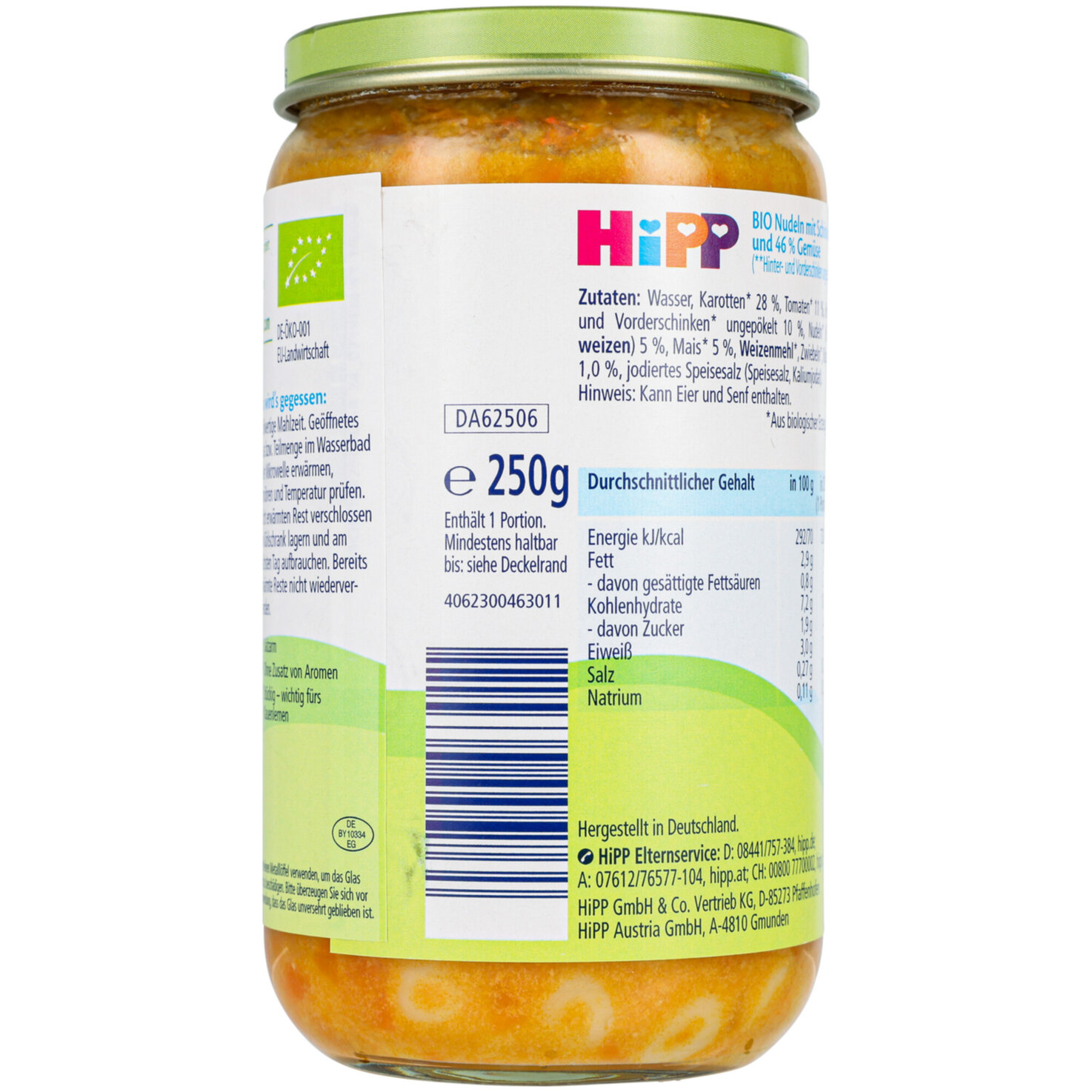 Hipp Schinkennudeln mit Gemüse 12+ Monate