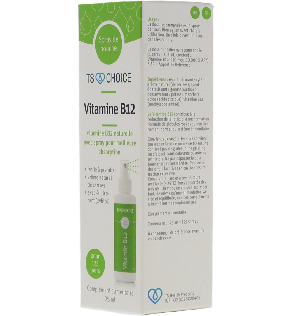 TS Choice Vitaminespray vitamine B12 bio (25 ml)