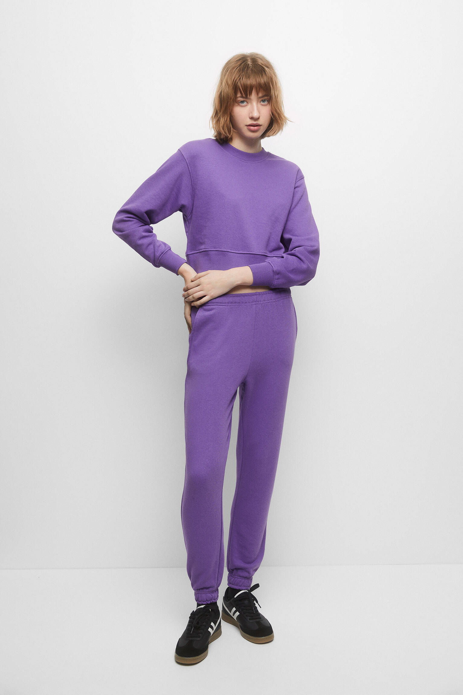 Conjunto de moletom Jogging - Roxo
