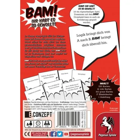 Pegasus Spiele Bam! - Ihr habt es so gewollt!