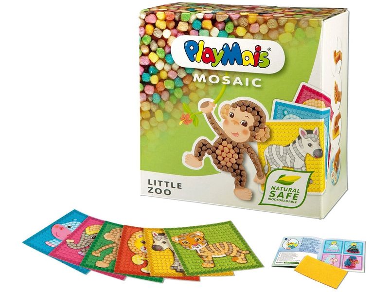 PlayMais Bastelset Mosaic: Kleiner Zoo Kreativset zum Basteln