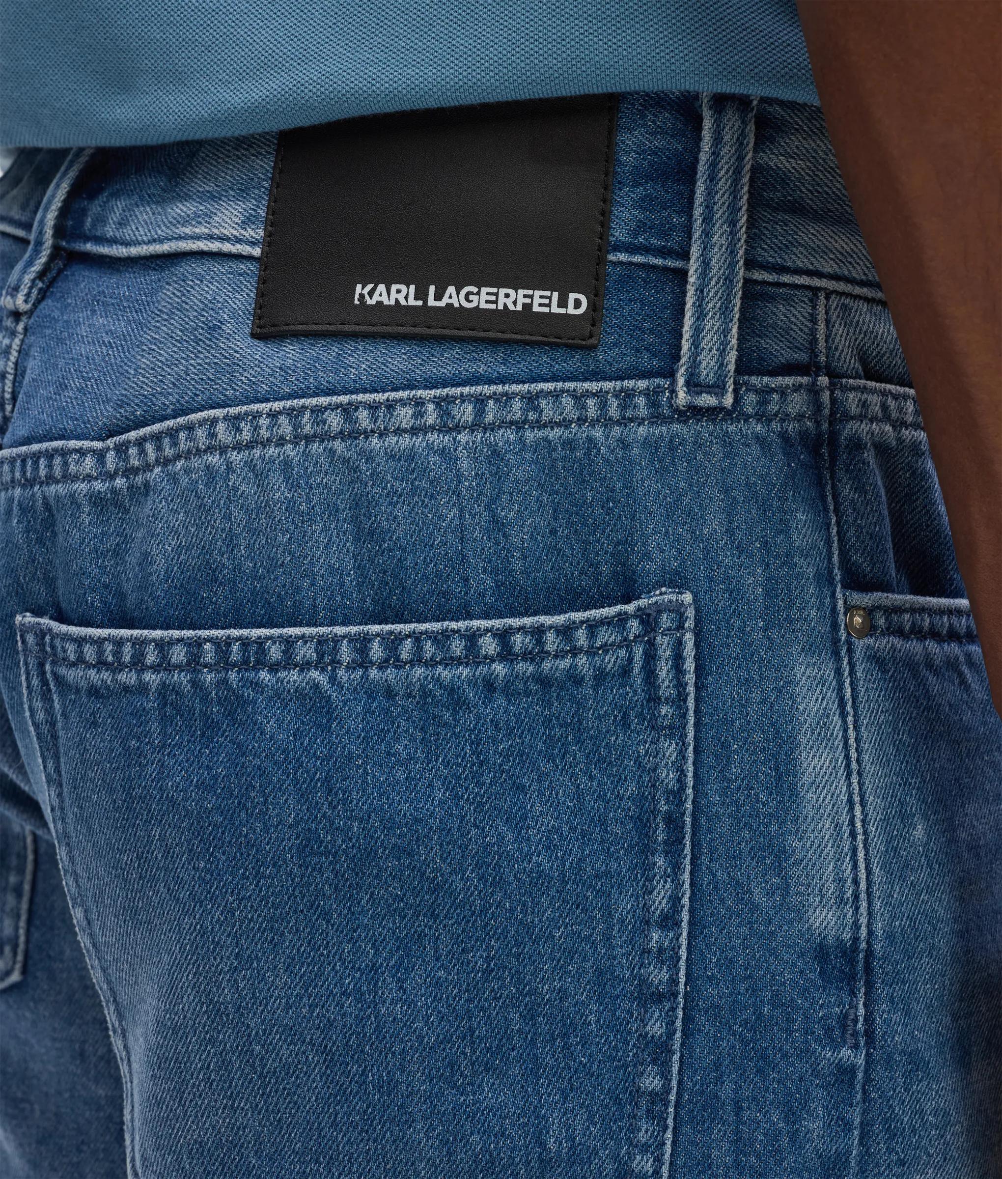 Rechte denim korte broek