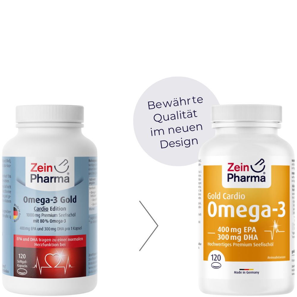 ZeinPharma® Omega 3 Kapseln Gold Cardio Edition